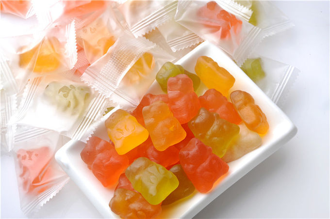 과일 풍미 다 색깔로 대량 종합 비타민 및 무기물 고무 같은 곰 사탕을 입히는 기름